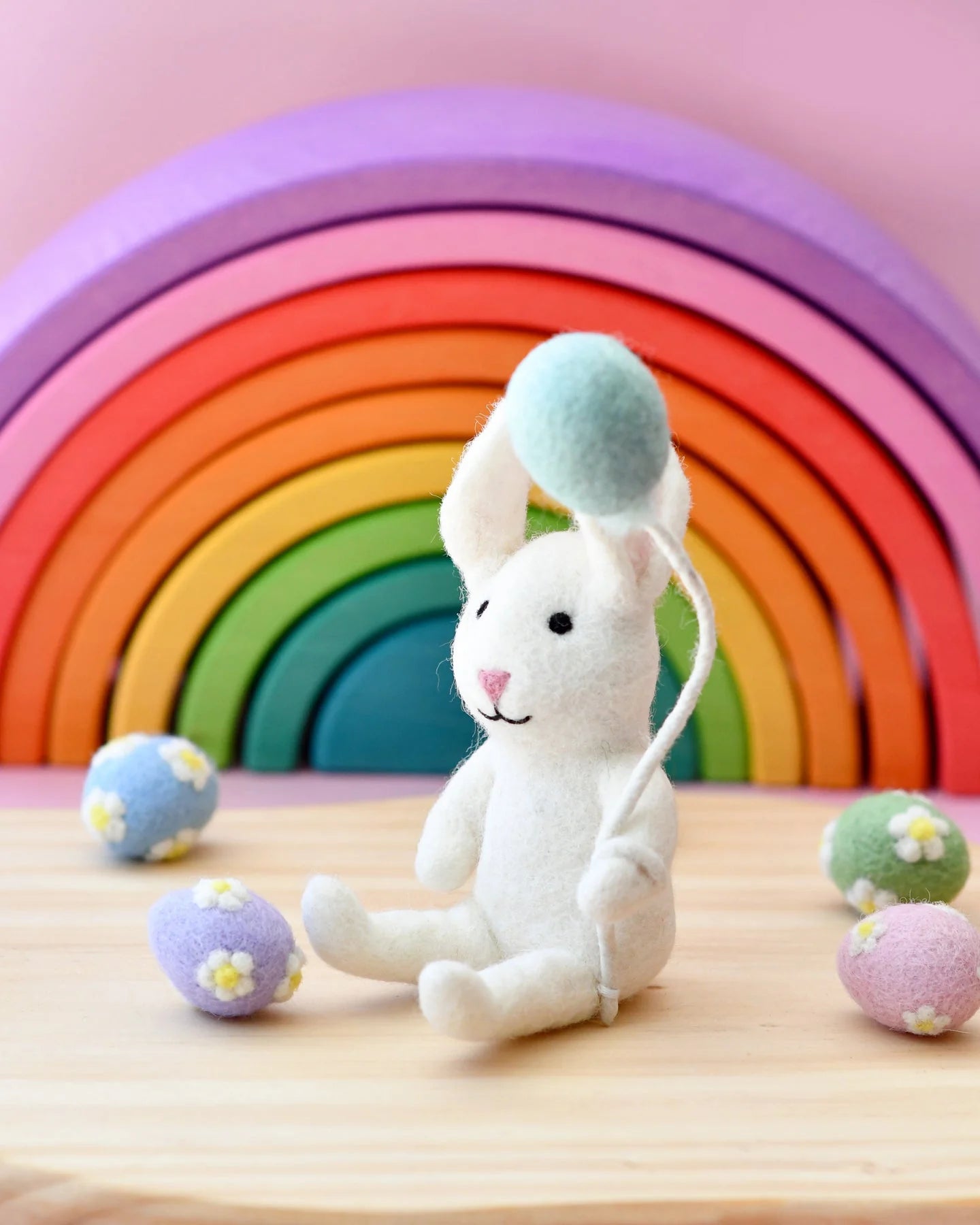 Tara Treasures Felt Rabbit with Balloon – Cheeky Junior