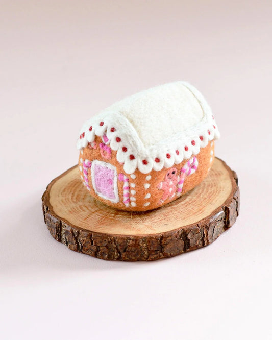 Tara Treasures - Felt Pink Gingerbread House
