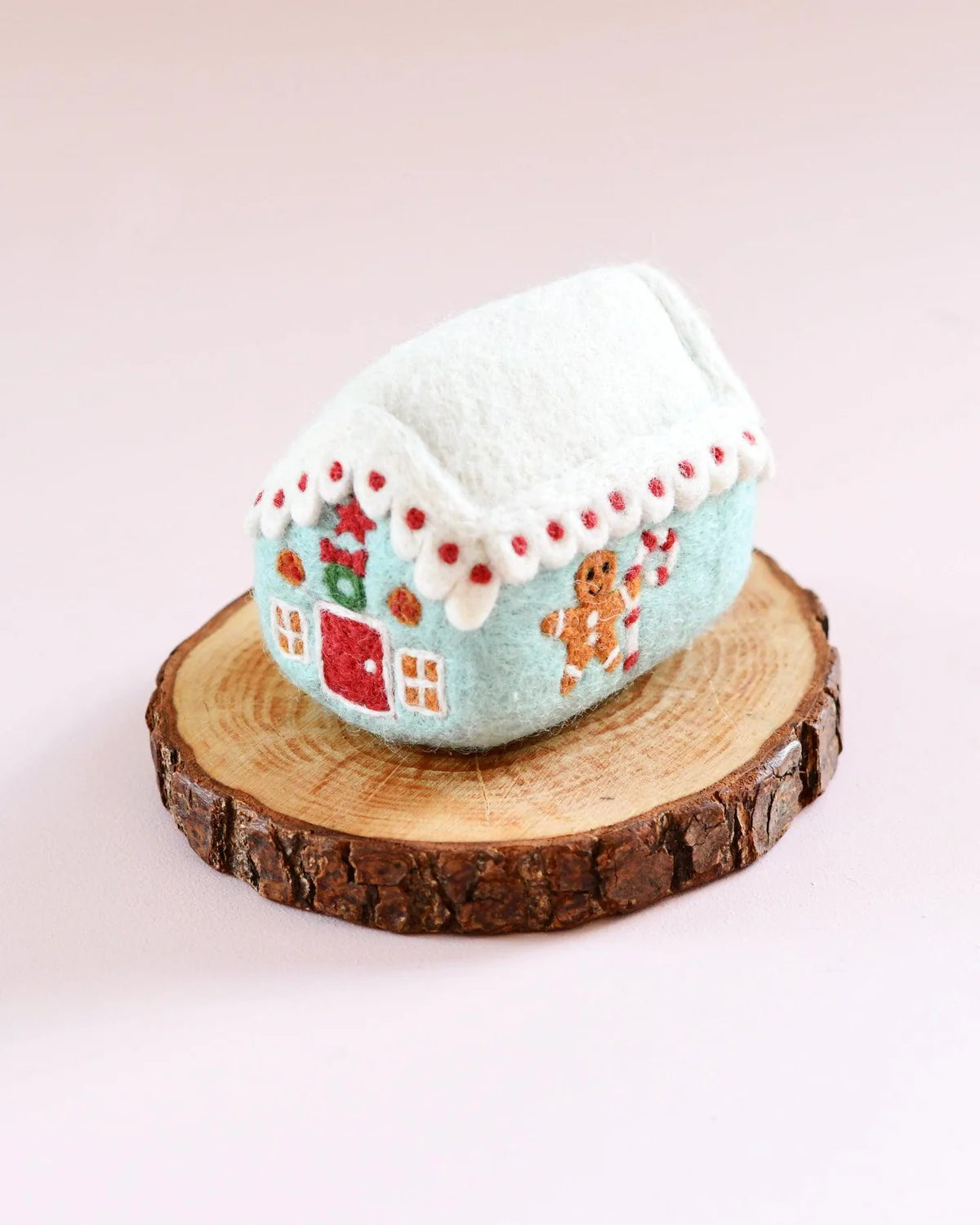 Tara Treasures - Felt Blue Gingerbread House