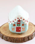 Load image into Gallery viewer, Tara Treasures - Felt Blue Gingerbread House
