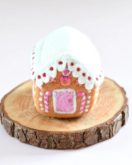 Tara Treasures - Felt Pink Gingerbread House