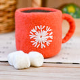 Load image into Gallery viewer, Tara Treasures - Felt Hot Chocolate Cacao with Marshmallows (Red Cup)
