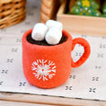 Load image into Gallery viewer, Tara Treasures - Felt Hot Chocolate Cacao with Marshmallows (Red Cup)
