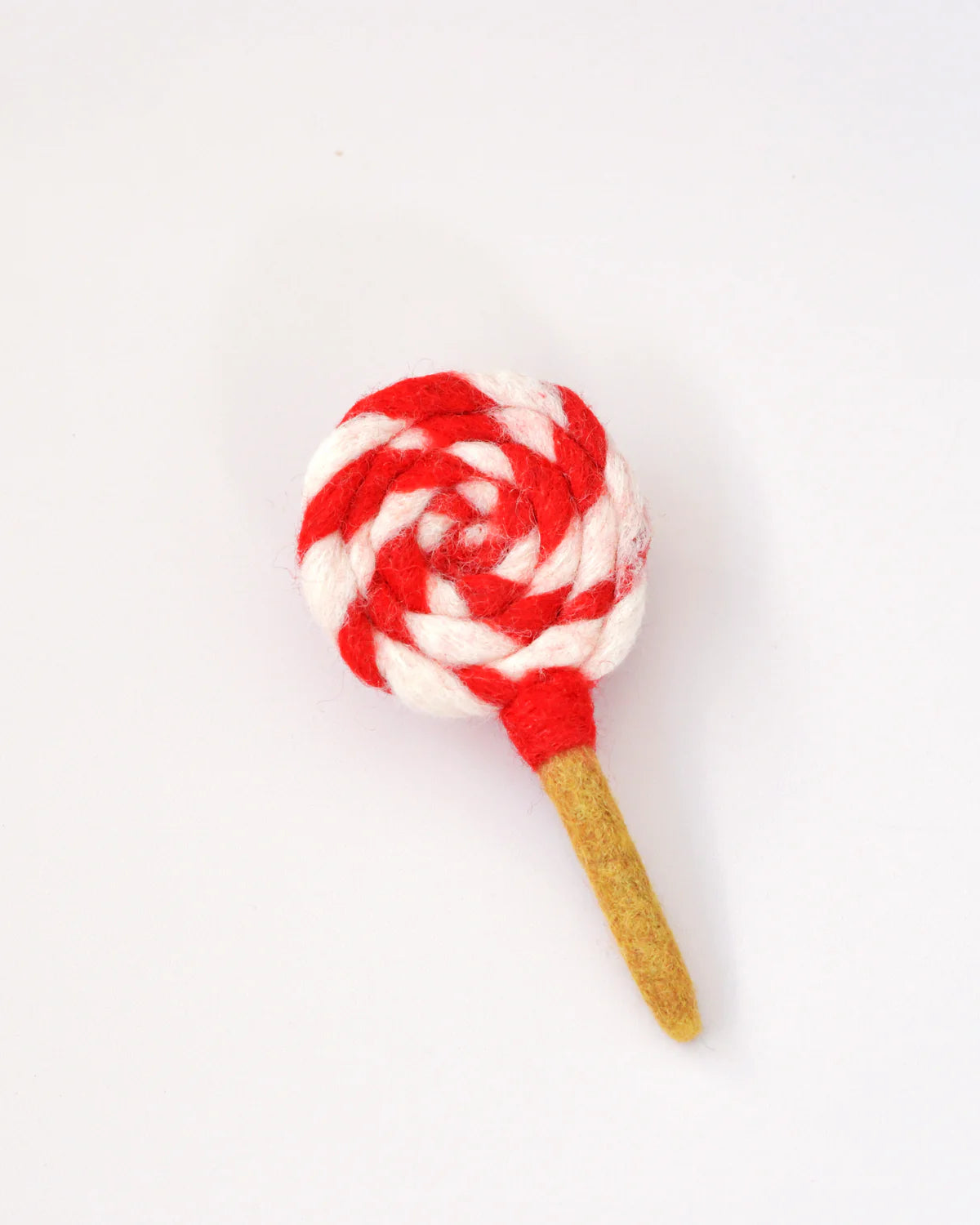 Tara Treasures - Felt Red and White Swirl Lollipop