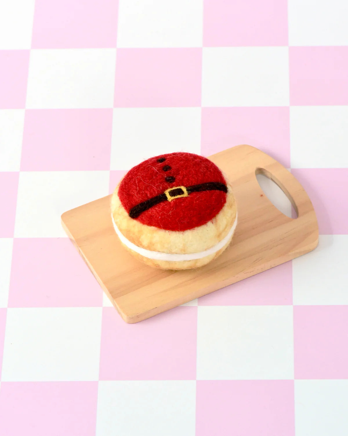 Tara Treasures - Felt Christmas Donut Red Santa's Belly Icing