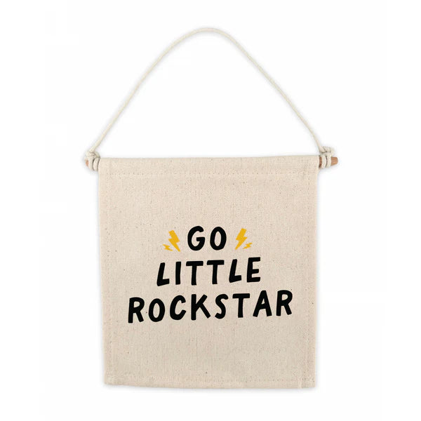 Cherrypick - Go Little Rockstar Canvas Hang Sign