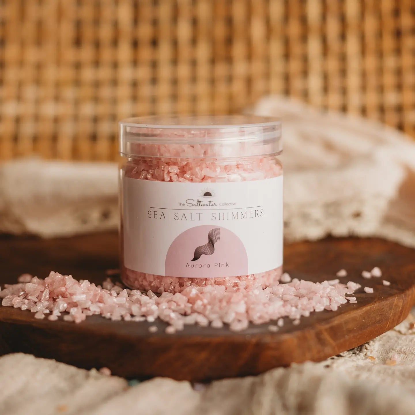 The Saltwater Collective - Sea Salt Shimmer Aurora Pink 200g