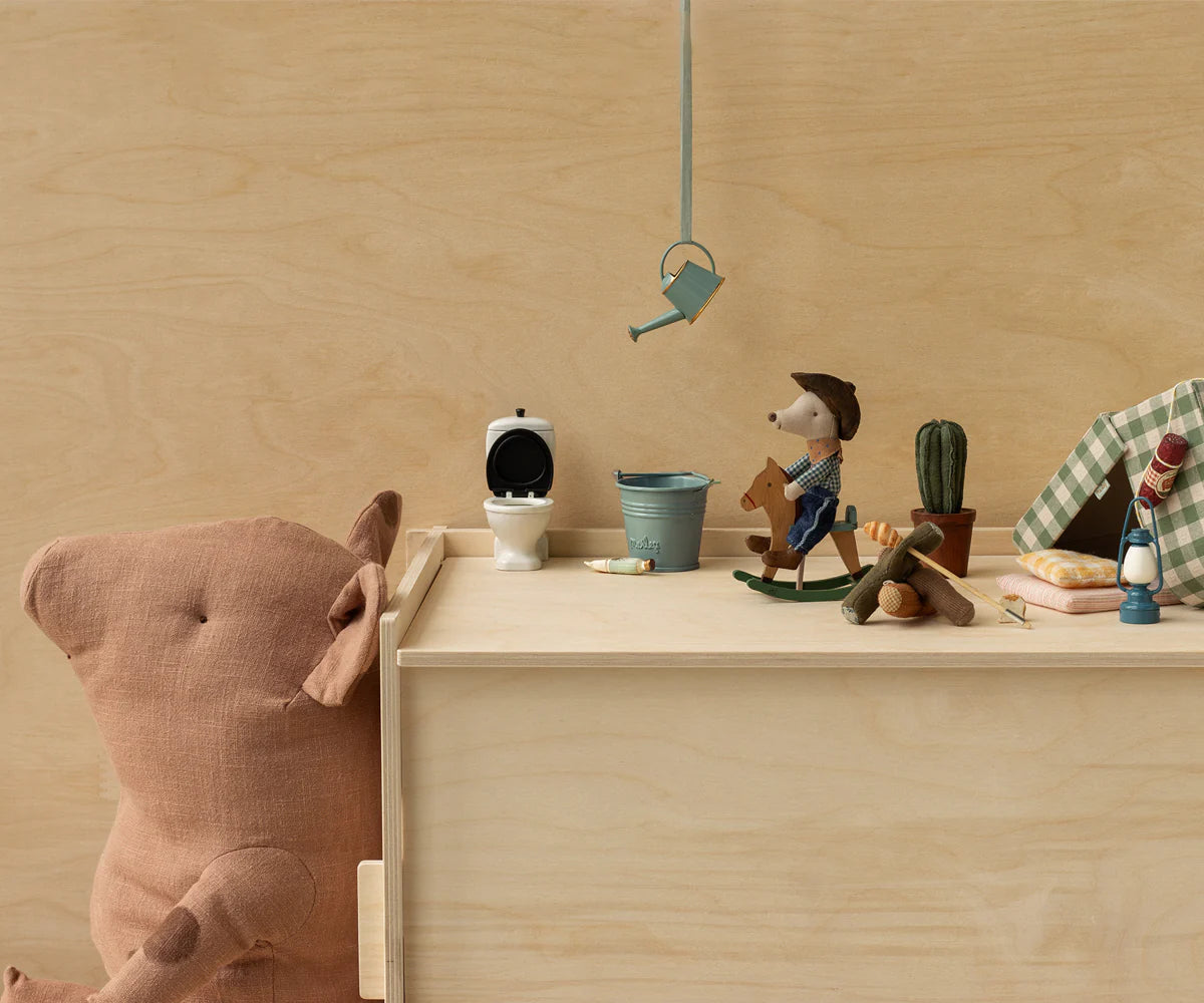 Maileg - Cowboy Mouse on Rocking Horse Little Brother