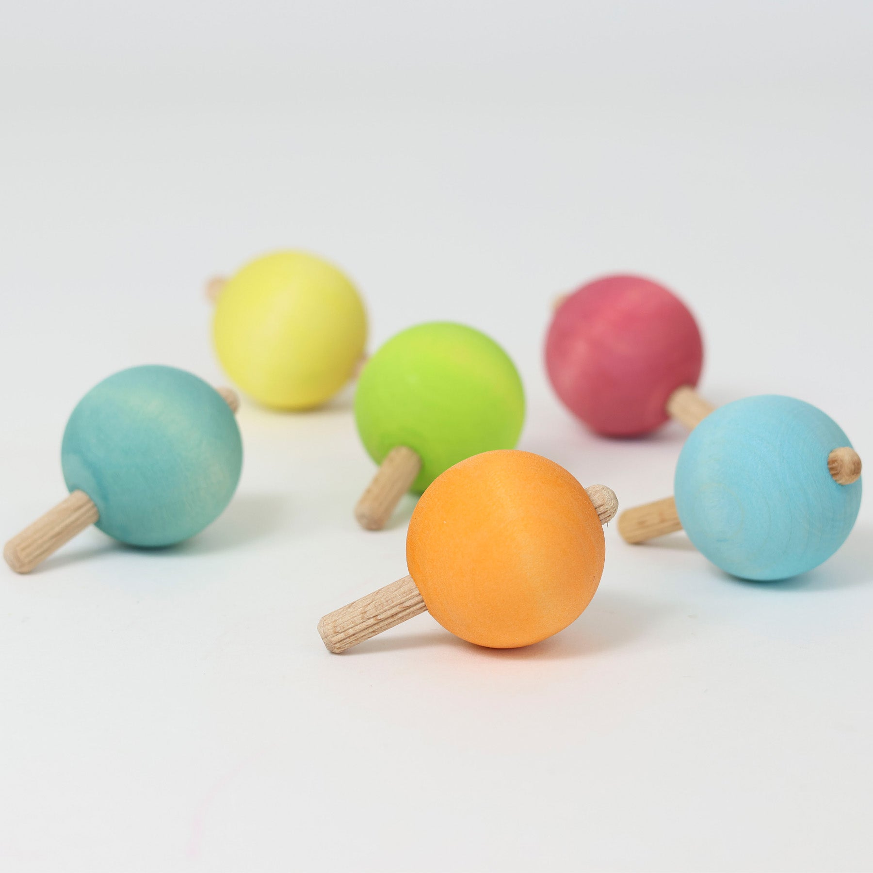 Grimm's - Spinning Tops Set of 6 Pastel