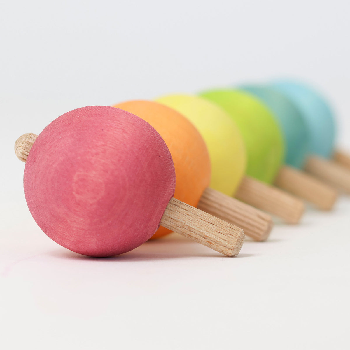 Grimm's - Spinning Tops Set of 6 Pastel