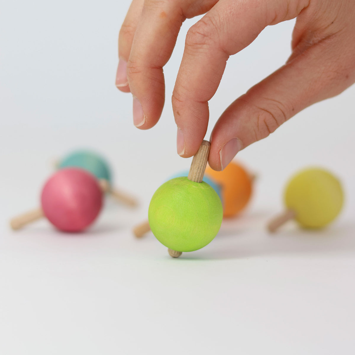 Grimm's - Spinning Tops Set of 6 Pastel