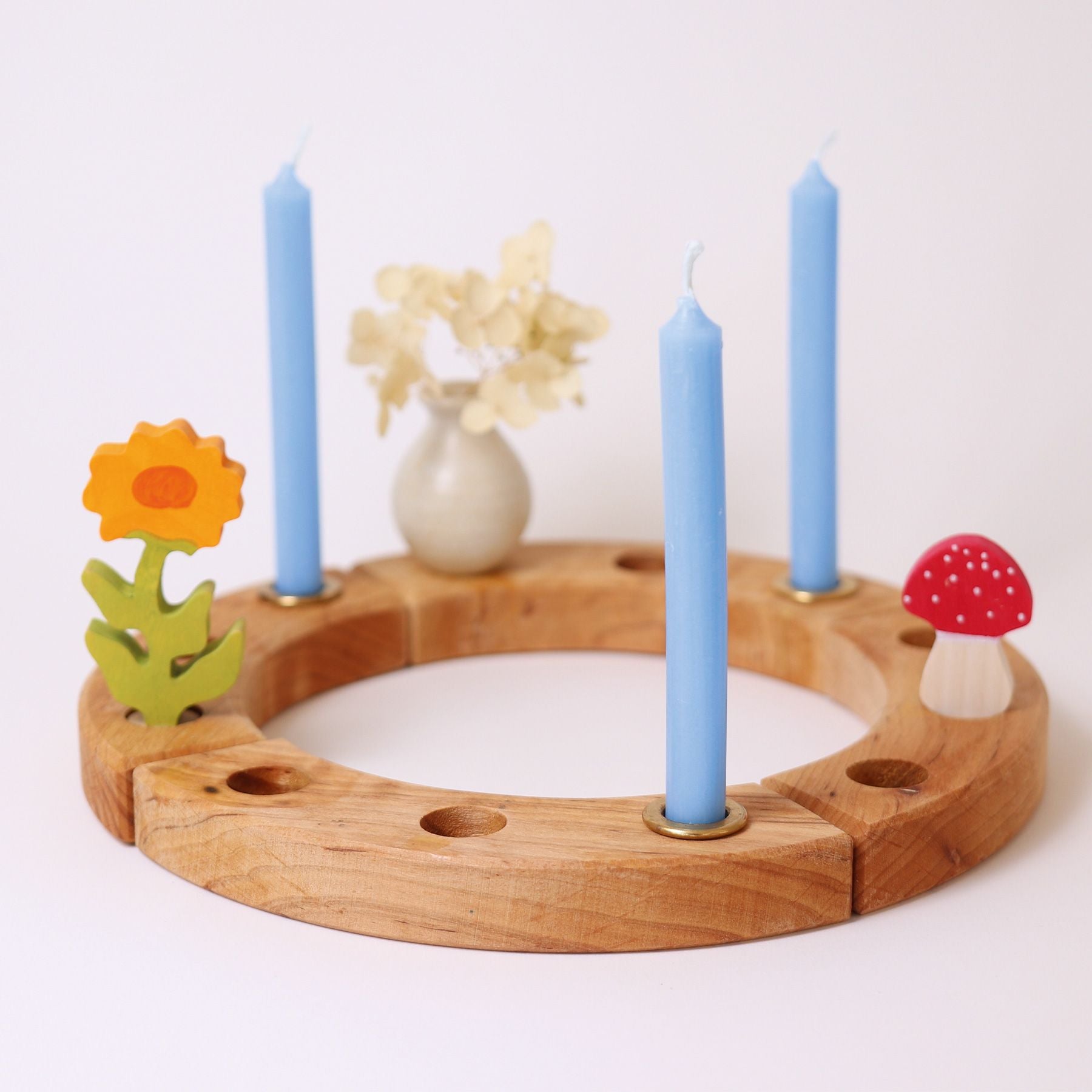 Grimm's Celebrations - Candles 100% Beeswax Light Blue