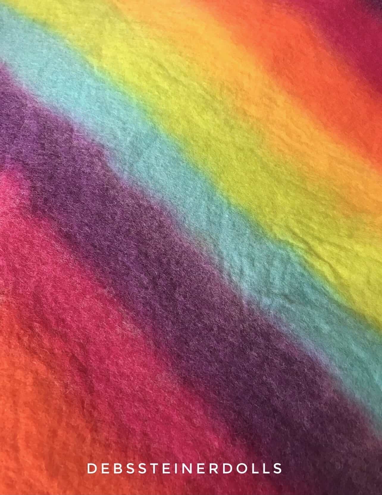 Deb’s Steiner Dolls - Gradient Rainbow Gnome Medium