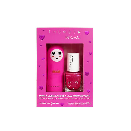 Inuwet - Duo Lip Balm and Nail Polish Cherry