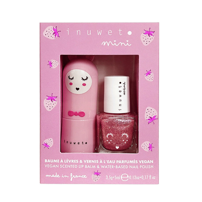 Inuwet - Duo Lip Balm and Nail Polish Strawberry