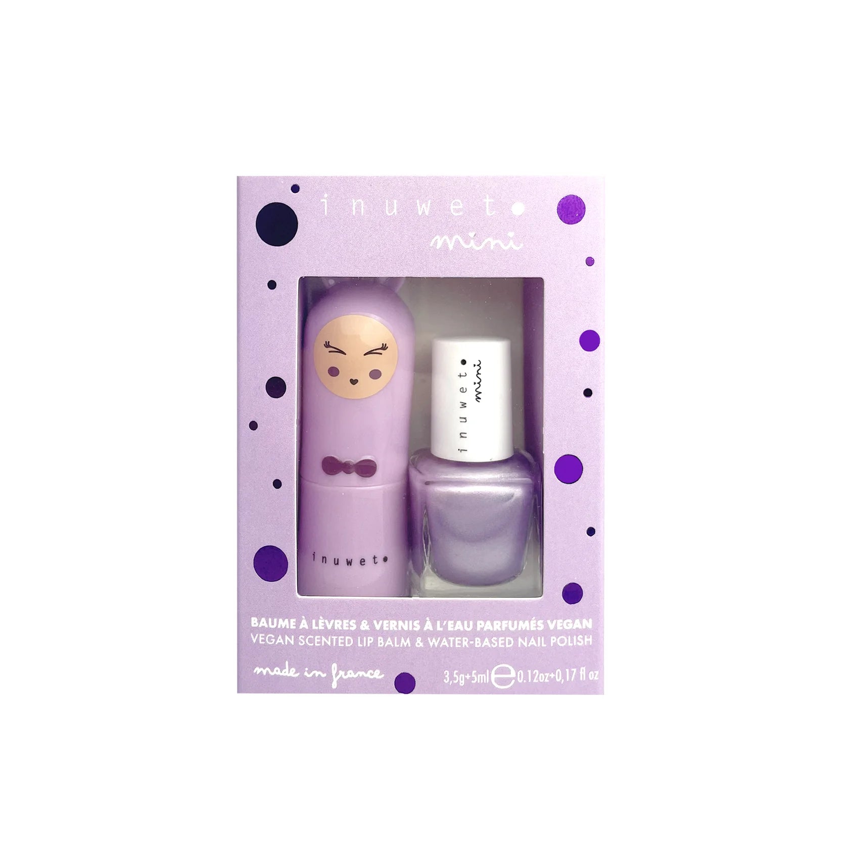Inuwet - Duo Lip Balm and Nail Polish Mauve