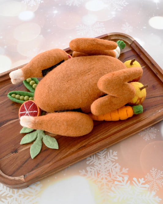 Tara Treasures - Felt Roast Turkey Food Set