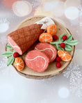 Load image into Gallery viewer, Tara Treasures - Felt Christmas Ham Feast Food Set
