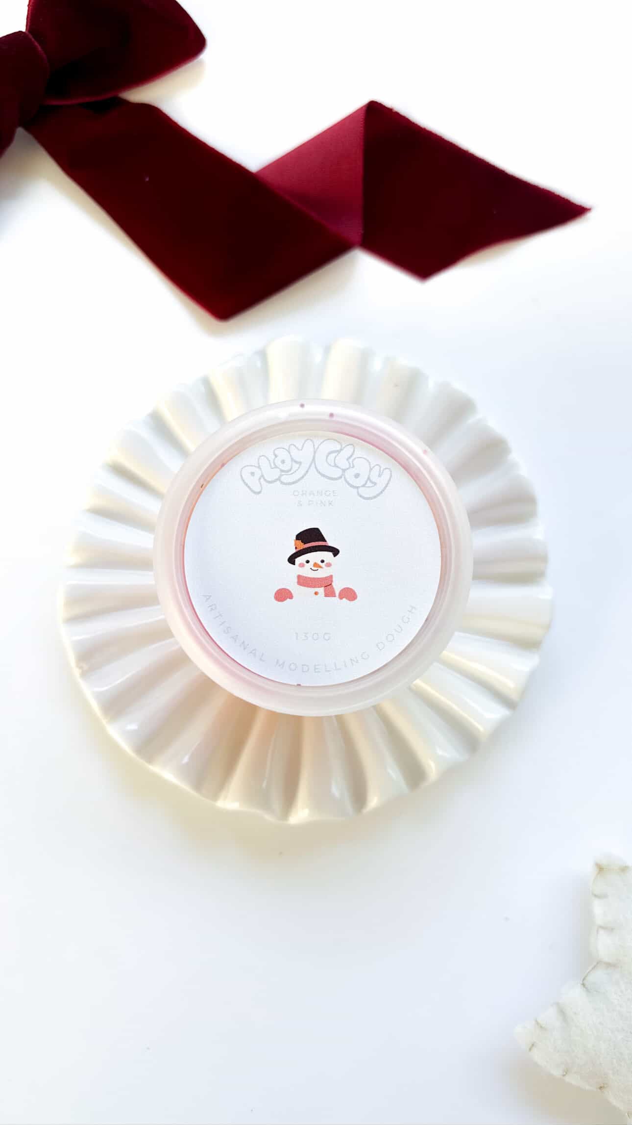 Play Clay - Pink and Orange Snowman 130g