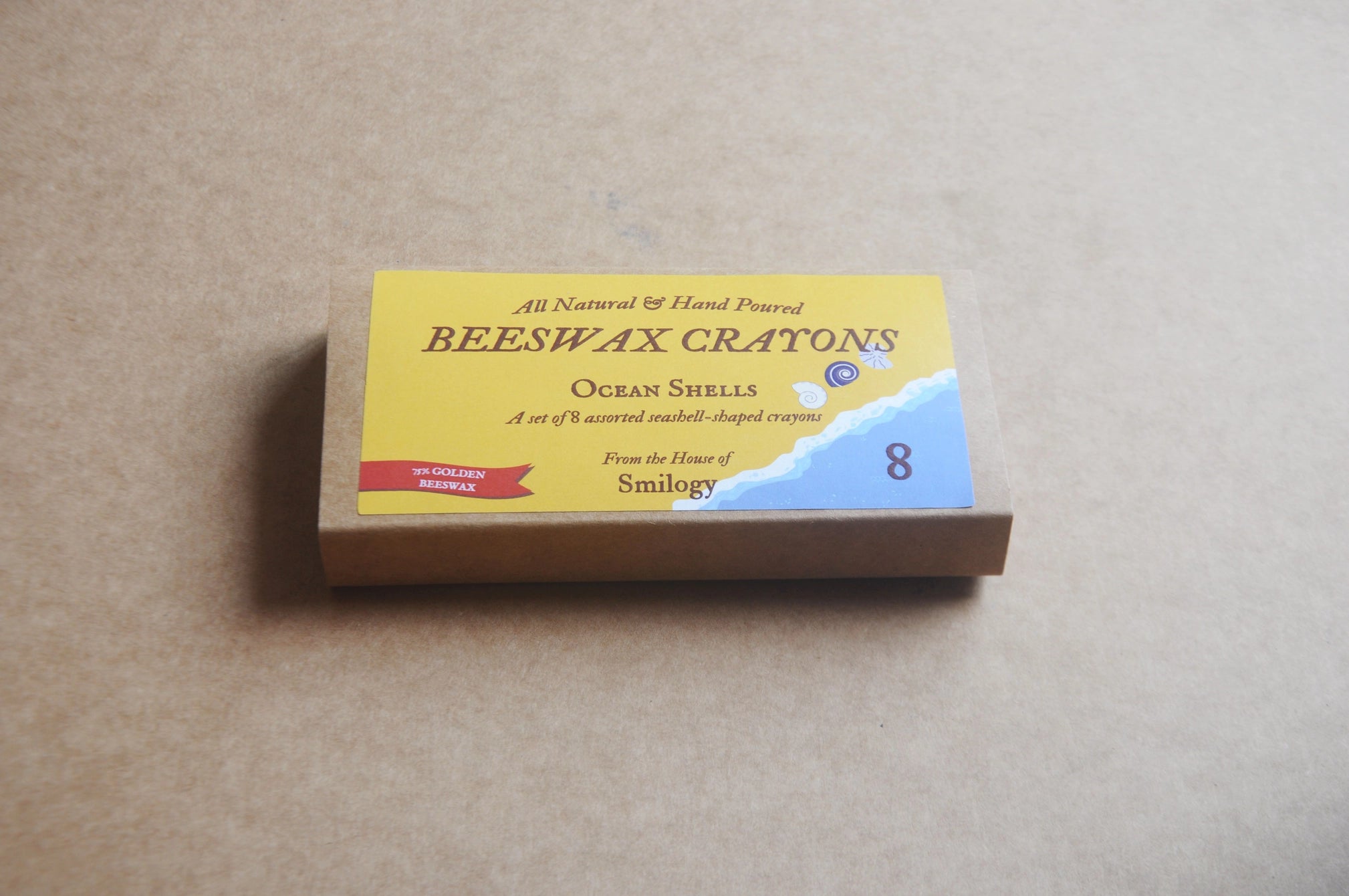 Smilogy - Beeswax Ocean Shells Crayons Set of 8