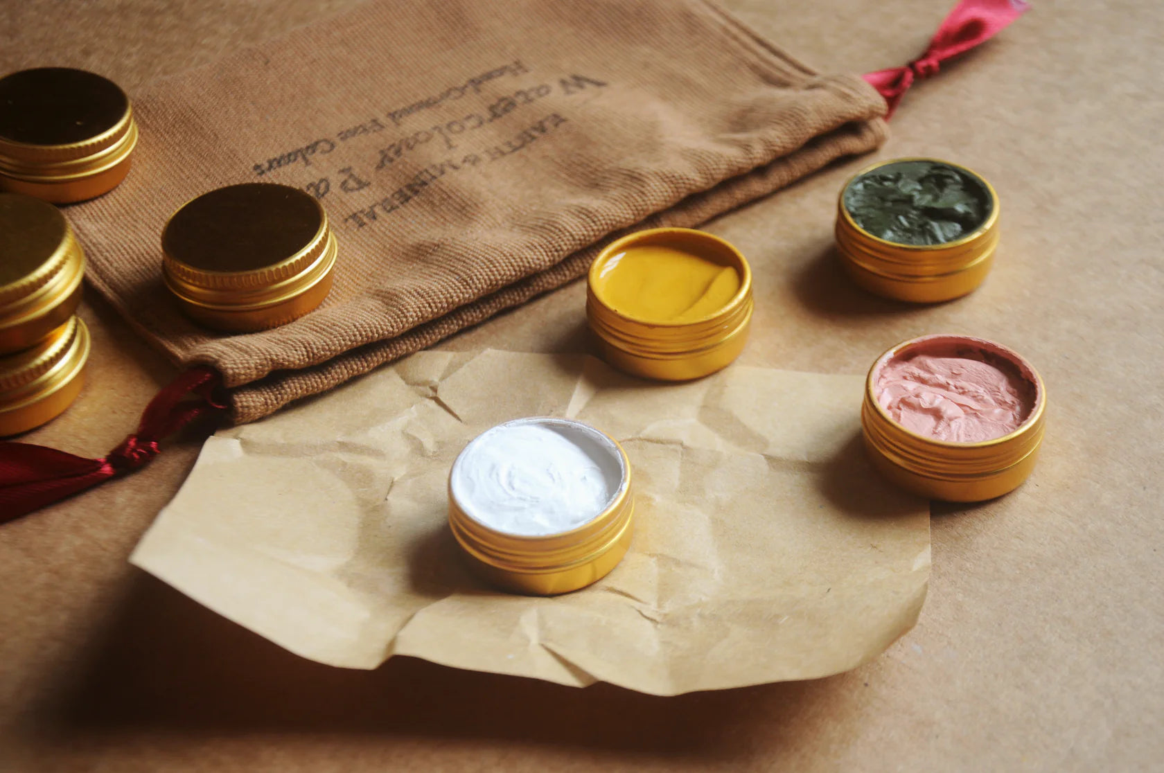 Smilogy - Earth and Minerals Watercolour Paint Hand Ground Set of 8 Vibrant ETA Early January