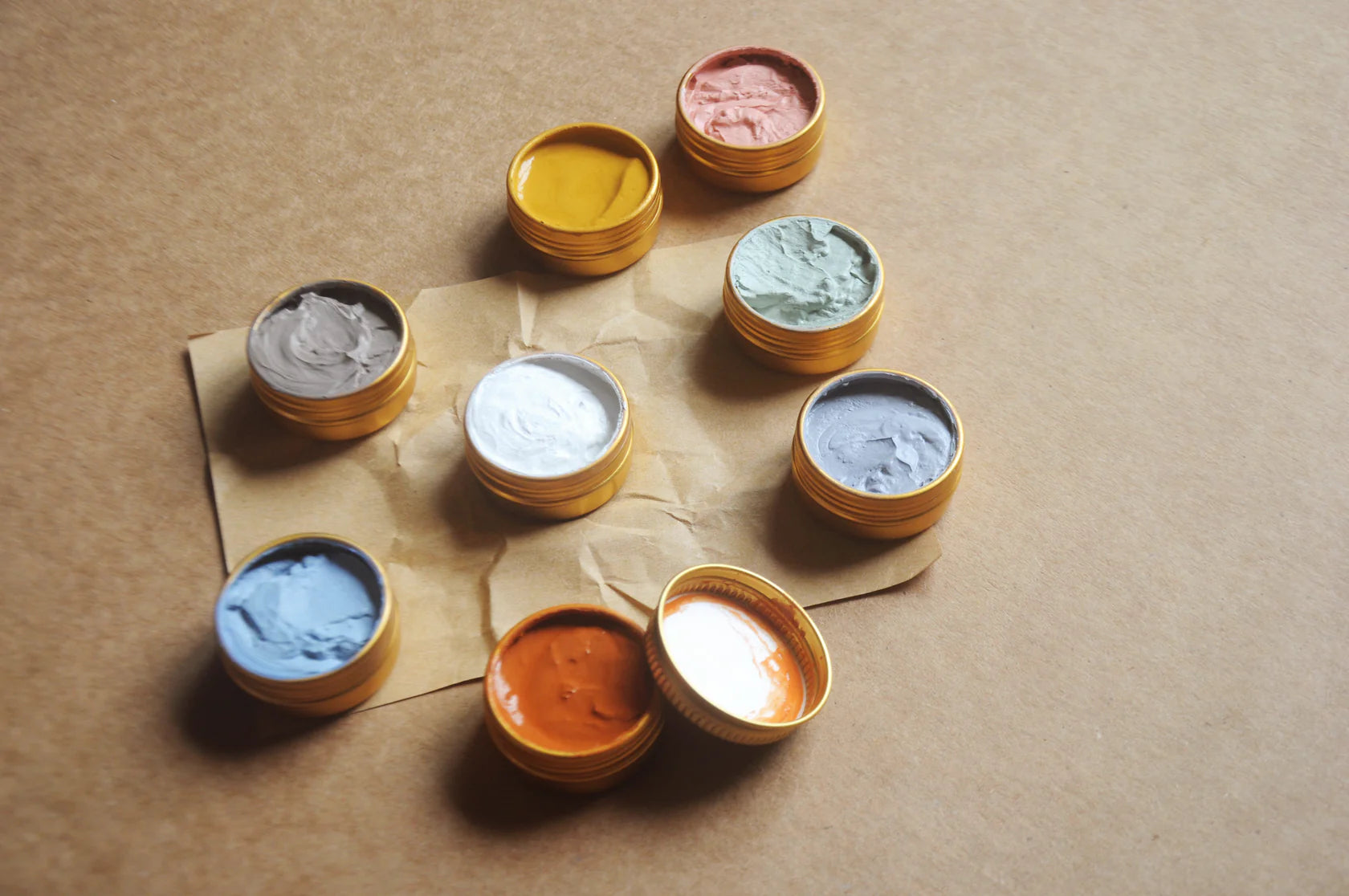 Smilogy - Earth and Minerals Watercolour Paint Hand Ground Set of 8 Soft Pastel ETA Early January