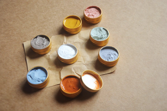 Smilogy - Earth and Minerals Watercolour Paint Hand Ground Set of 8 Soft Pastel ETA Early January