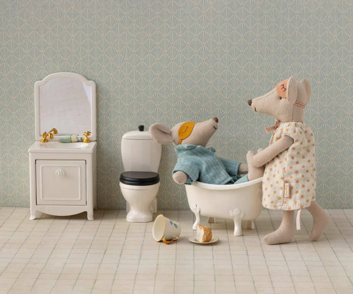Maileg - Sink Dresser and Mirror for Mouse Off-White