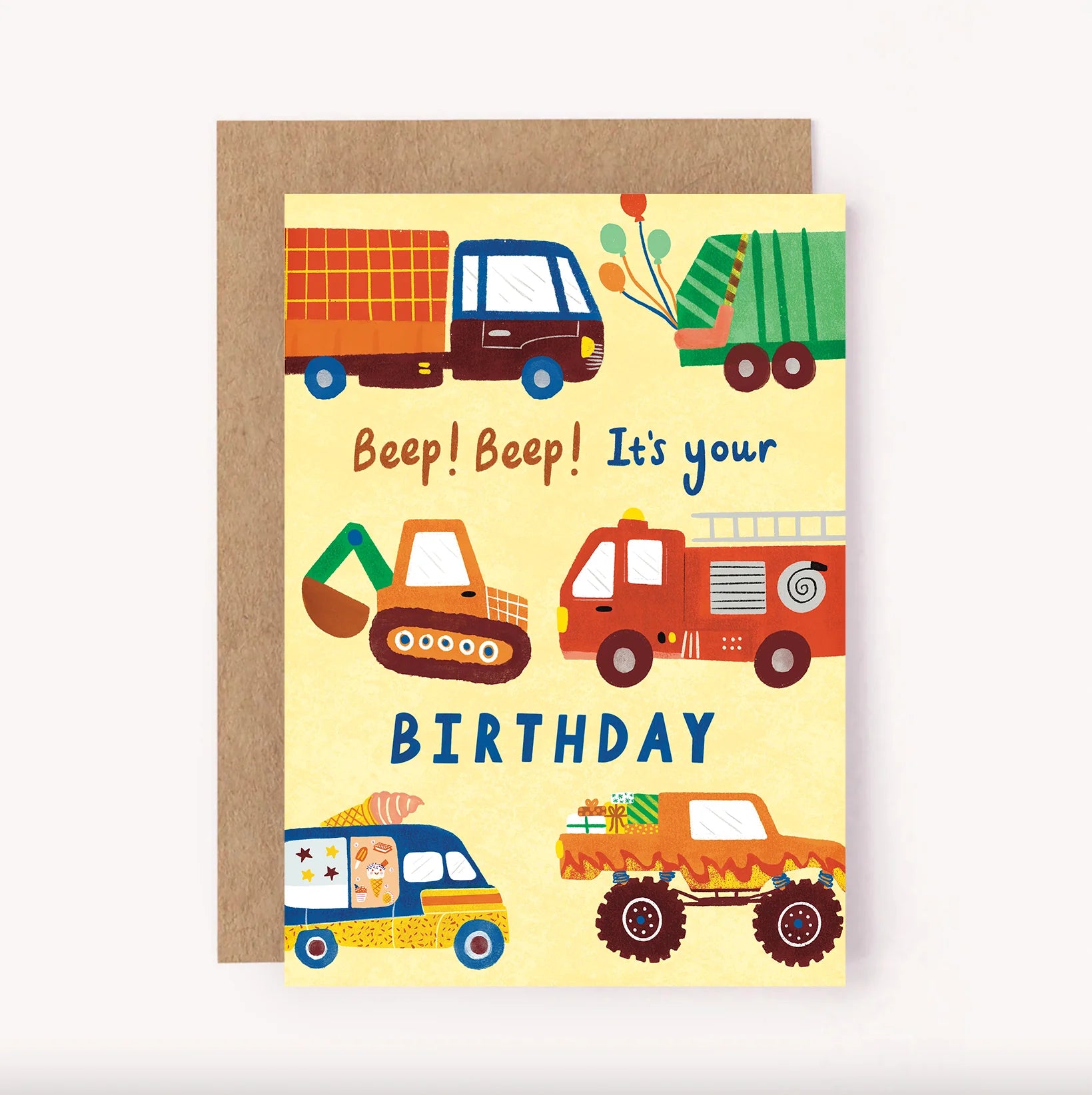 Lauren Sissons Studio - Vehicles Happy Birthday Card
