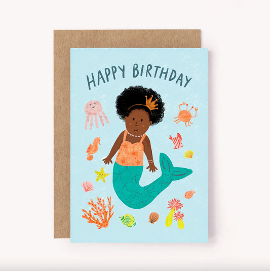 Lauren Sissons Studio - Mermaid Birthday Card