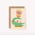 Load image into Gallery viewer, Lauren Sissons Studio - Crocodile Mini Birthday Card
