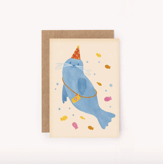 Lauren Sissons Studio - Seal Mini Birthday Card