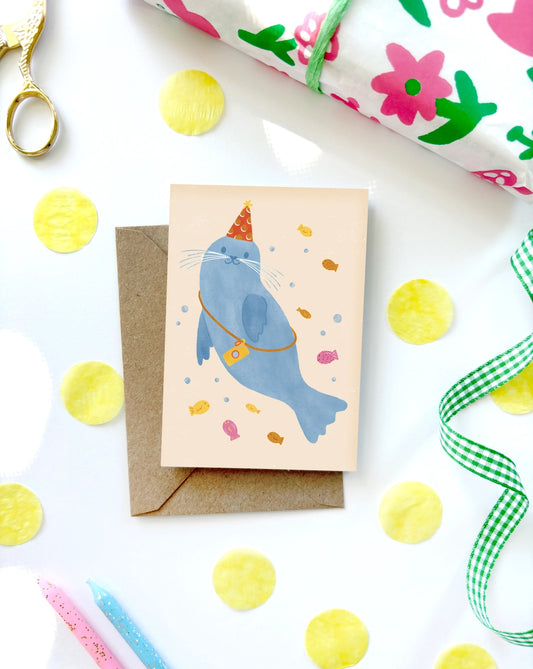 Lauren Sissons Studio - Seal Mini Birthday Card