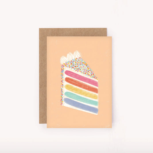 Lauren Sissons Studio - Rainbow Cake Mini Birthday Card