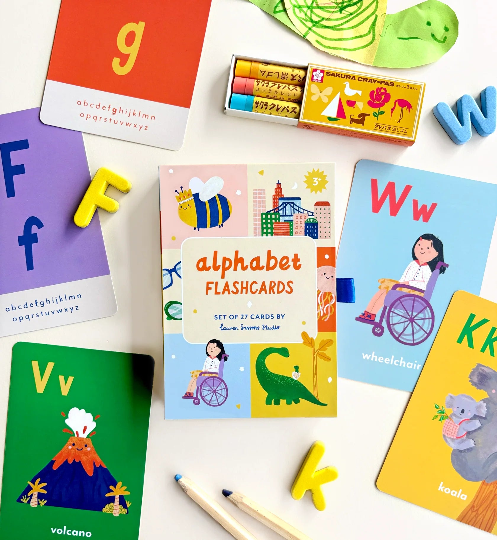 Lauren Sissons Studio - A-Z Illustrated Alphabet Flashcards