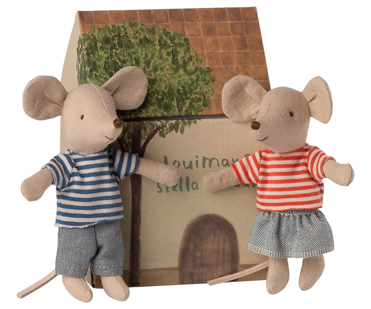 Maileg - LouiMax and Stella Little Brother and Sister Mice