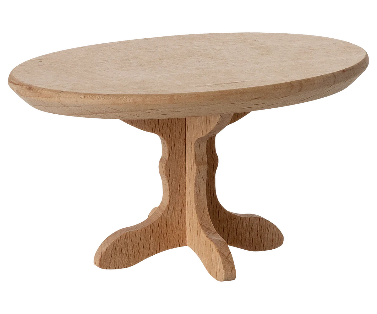 Maileg - Oval Coffee Table for Mouse Natural