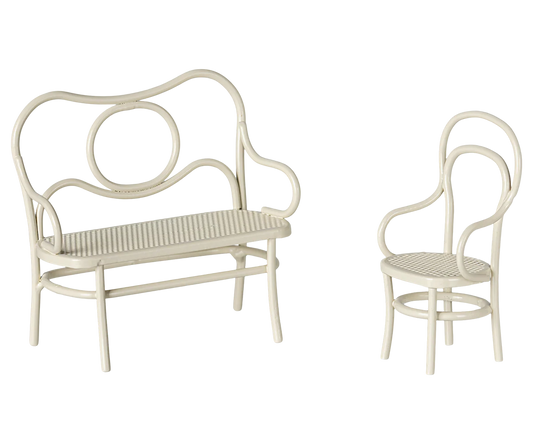 Maileg - Cafe Set for Mouse Small Off White