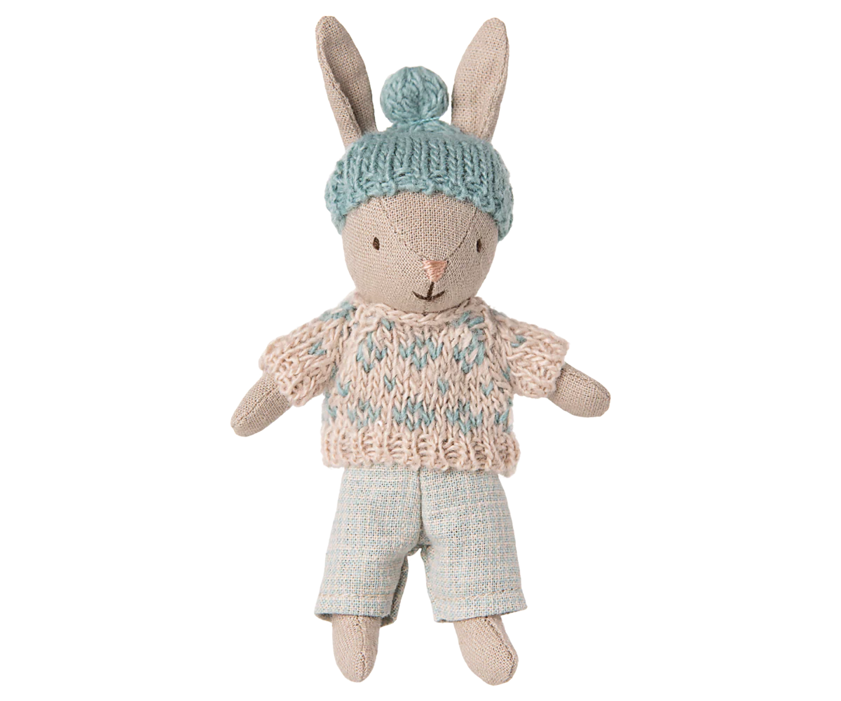 Maileg - Winter Rabbit Micro Sand Mint