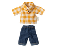 Load image into Gallery viewer, Maileg - Yellow Checked Shirts and Pants for Dad Mouse
