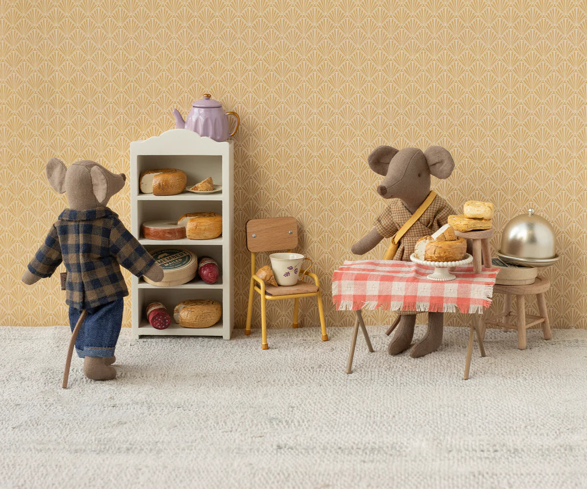 Maileg - Brown Checked Shirts and Pants for Dad Mouse