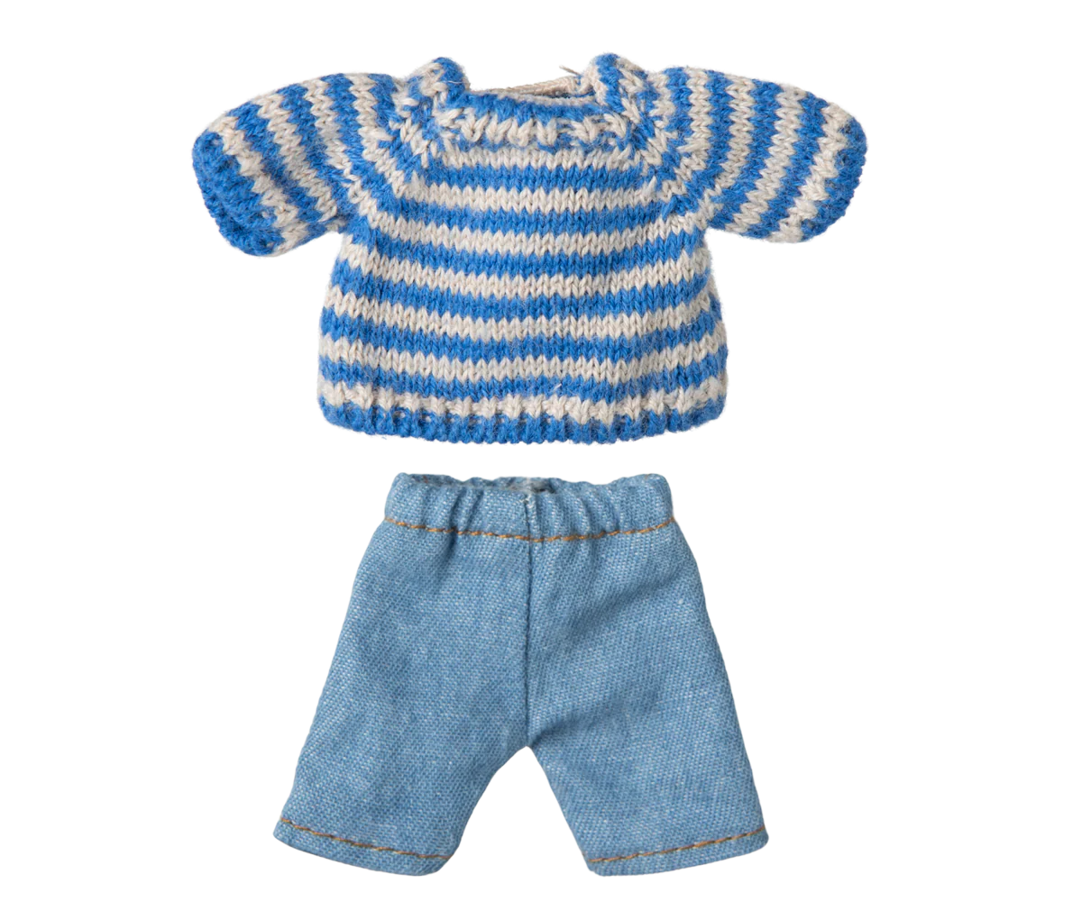 Maileg - Knitted Sweater and Pants for Big Brother Mouse
