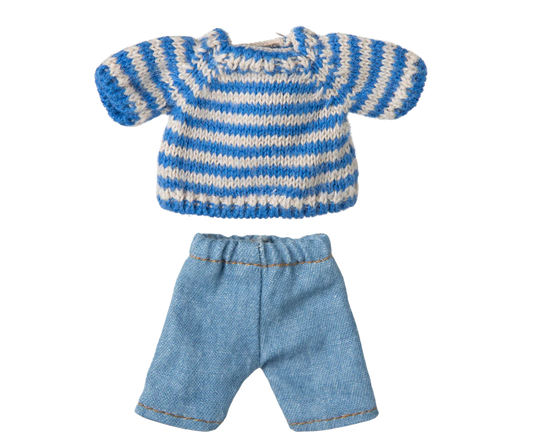 Maileg - Knitted Sweater and Pants for Big Brother Mouse