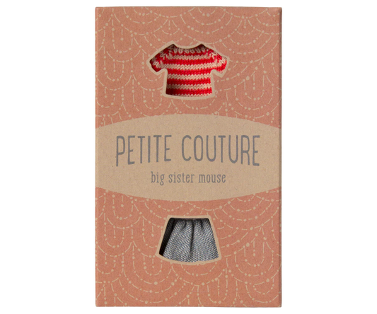 Maileg - Knitted Sweater and Skirt for Big Sister Mouse