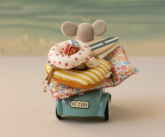 Maileg - Mouse Car Light Blue