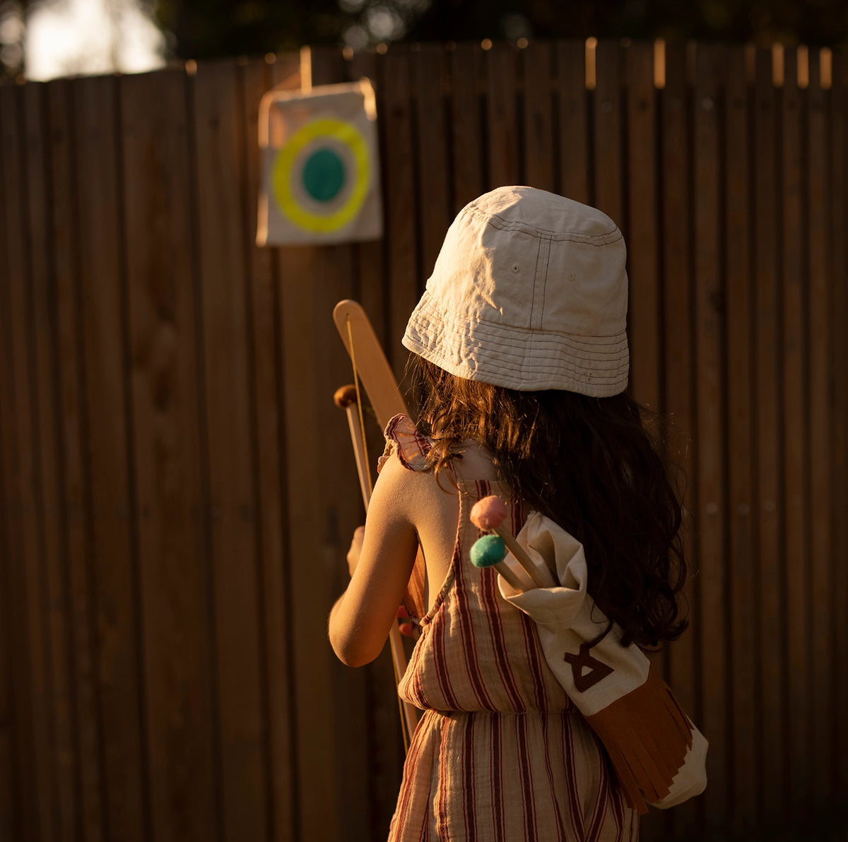 Babai - Bow and Arrows Wooden Cotton Set with a Goal
