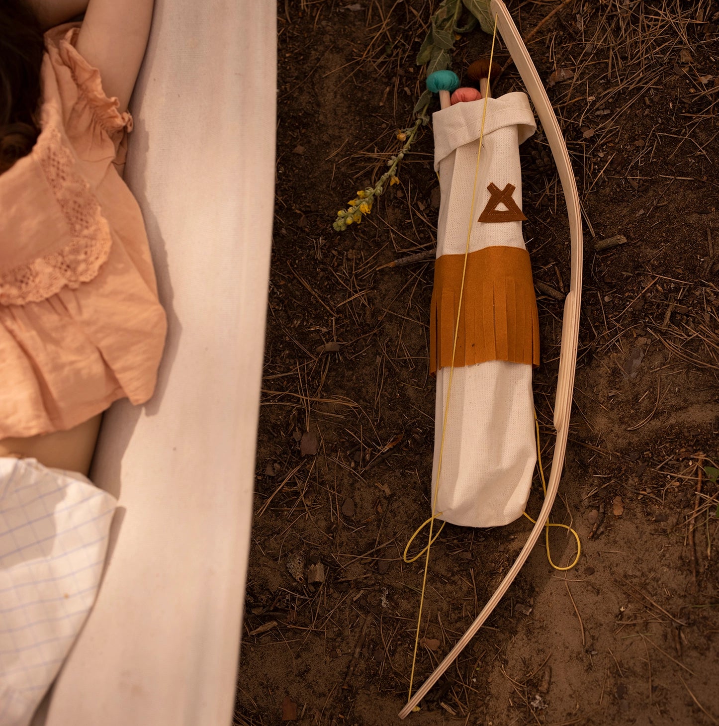 Babai - Bow and Arrows Wooden Cotton Set with a Goal