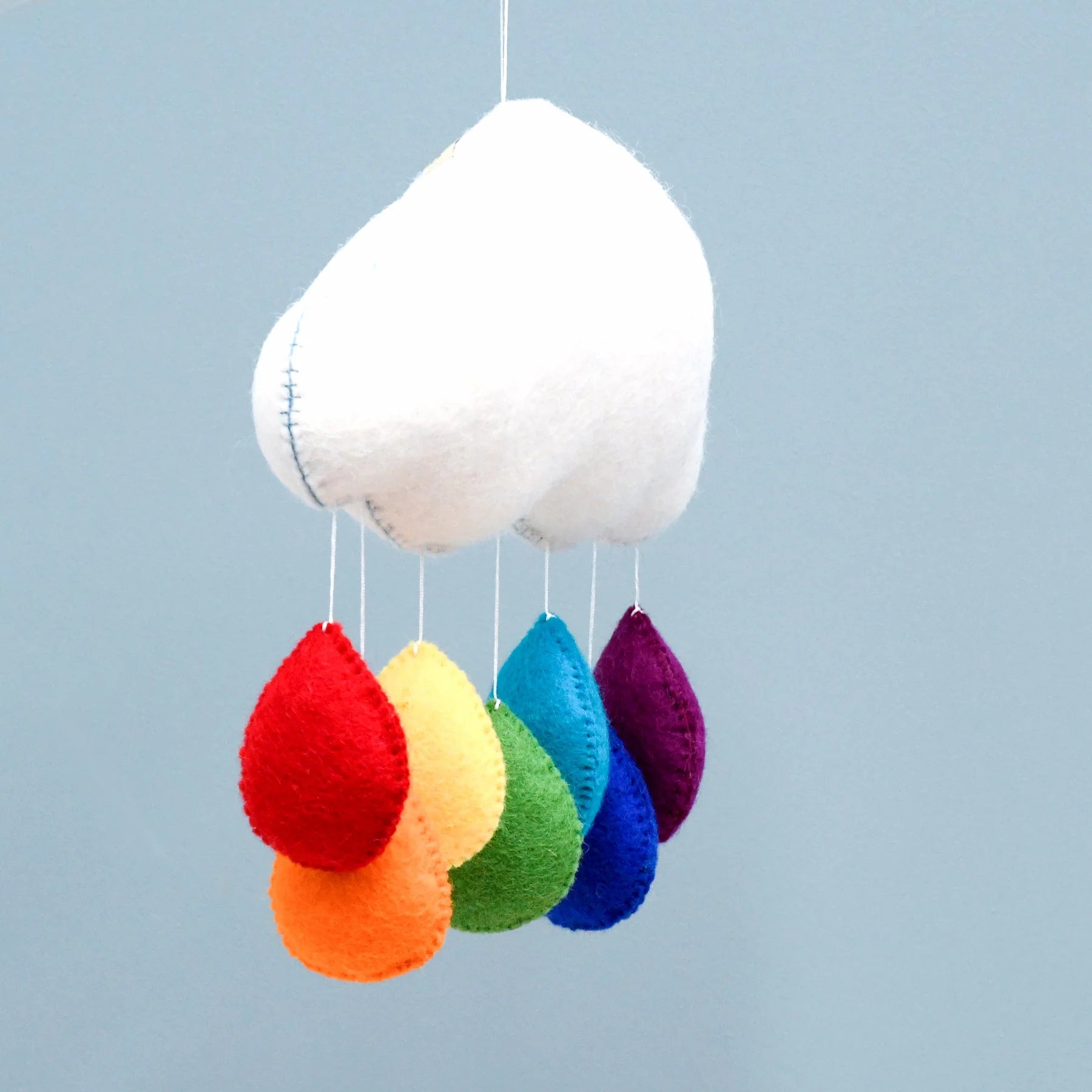 Tara Treasures - Cloud with Rainbow Raindrops Mobile
