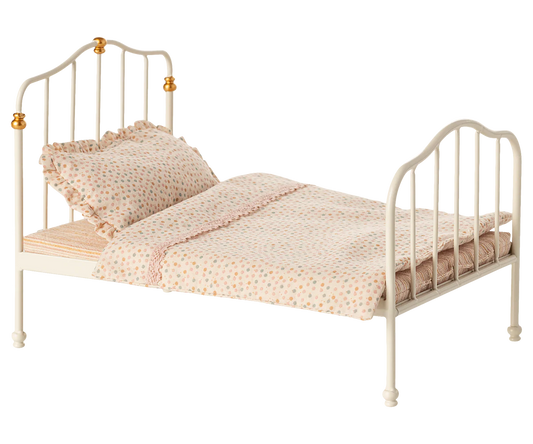Maileg - Vintage Double Bed for Mouse Off-White ONLINE ONLY