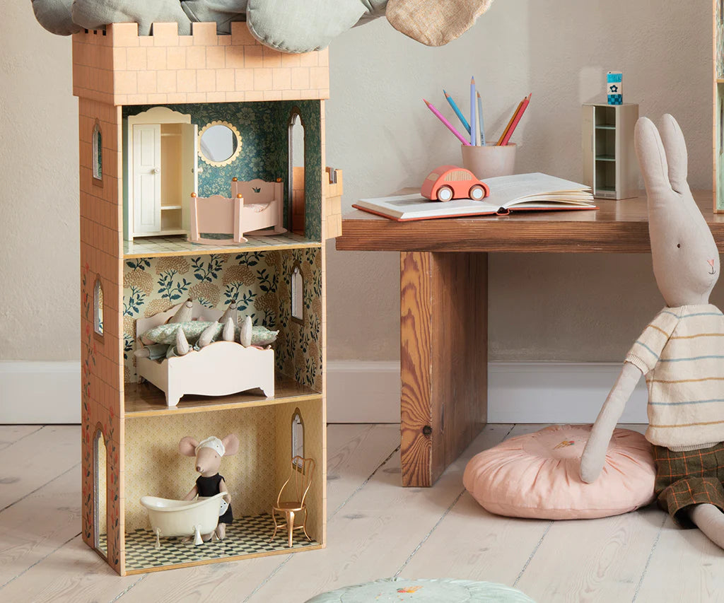 Maileg Wooden Bed Mouse - Cheeky Junior